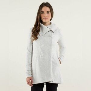 Lululemon Gratitude Wrap Sweater Heathered Birch Grey 4